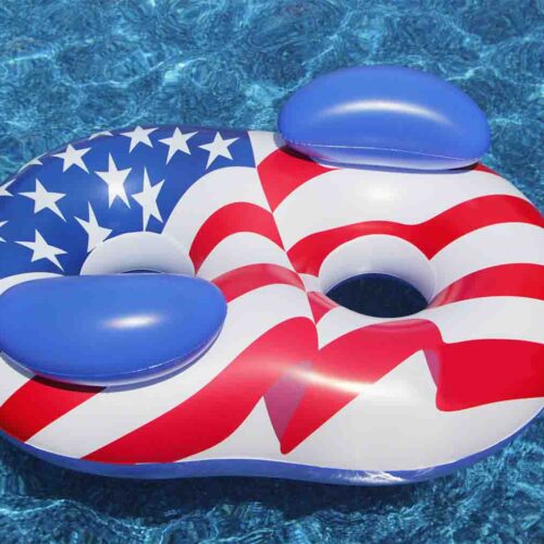 Swimline Inflatable Americana Conversation Double Ring #90413