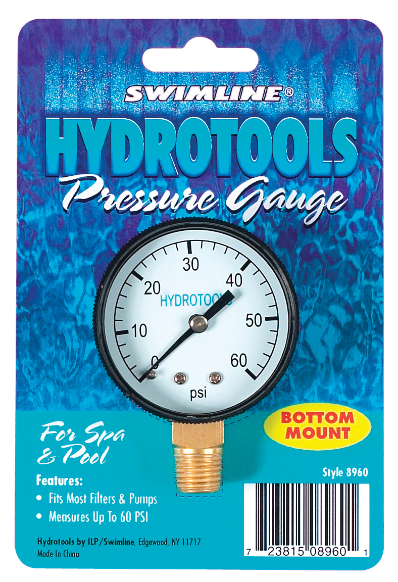 Swimming Pool Sand Filter 60 PSI Gauge Swimline Hydrotools #8962