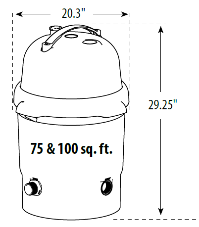 Waterway Clearwater II Above Ground Cartridge Filter System 100 Sqft w/ 1HP Single Speed HIFLOW II Pump - Image 3