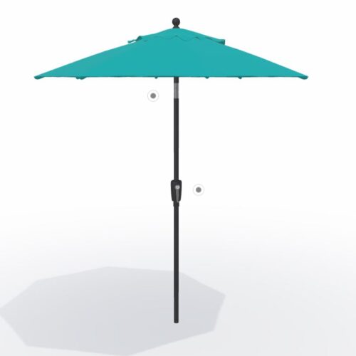 Patio Umbrella Treasure Garden Premium 7.5 Ft Push Button Tilt Alum Black Frame