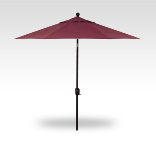 Patio Umbrella Treasure Garden 9-Foot Push Button Tilt w/ with Alum Black Frame