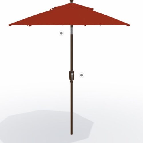 Patio Umbrella Treasure Garden Premium 7.5 Ft Push Button Tilt Alum Bronze Frame