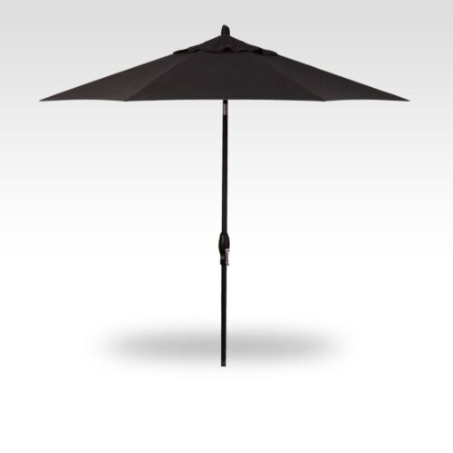 Patio Umbrella Treasure Garden Premium 9 Ft Auto Tilt Market w/ Alum Black Frame