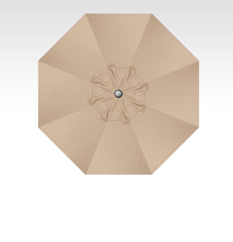 Patio Umbrella Treasure Garden Premium 9-Ft Collar Tilt Market Alum Bronze Frame - Image 6