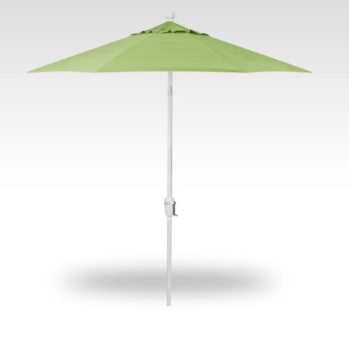 Patio Umbrella Treasure Garden Premium 7.5 Ft Push Button Tilt Alum White Frame