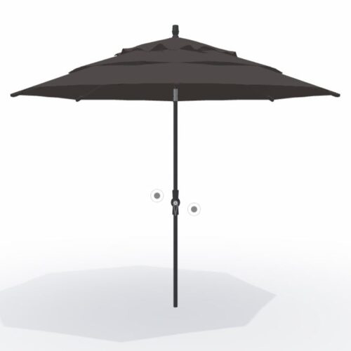 Patio Umbrella Treasure Garden Premium 11 Ft Collar Tilt Market Alum Black Frame