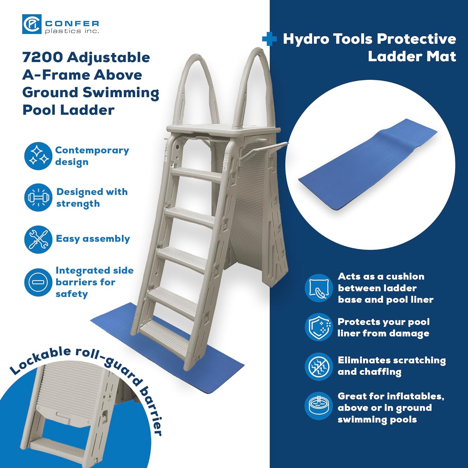 Confer Roll Guard A-Frame Safety Ladder