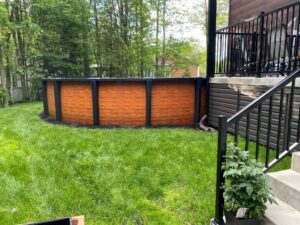 Backyard above ground pool