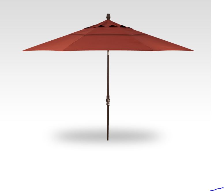 Patio Umbrella Treasure Garden Premium 11 Ft Collar Tilt Alum Bronze Frame