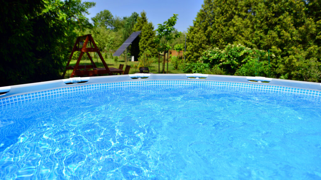 Crystal clear pool water in Michigan pool