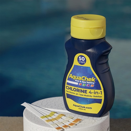 AquaChek Yellow Chlorine 4 in 1 Test Strips - 100 Strips