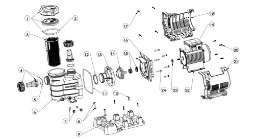 Hayward Pump Power Flo II Strainer Lid Cover O-Ring SPX8100S