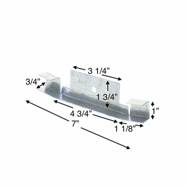 Wilbar Sharkline Connector Bottom Rail Straight Side Steel - #16542