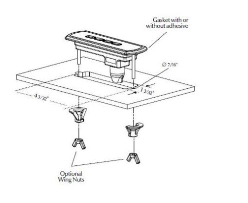 Gecko Topside Control IN.K100 IN.XM Aux Keypad 4 Button 3 + Light BDLK10030P