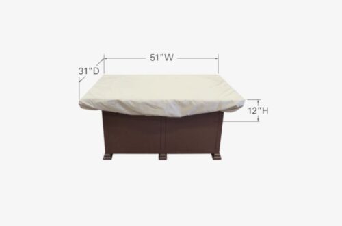 Treasure Garden Patio Furniture Cover Large Rectangle Fire Table Ottoman CP933